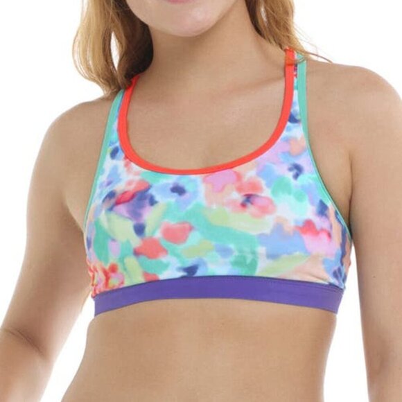 NWT BODY GLOVE Posy Equalizer Medium Support Cross-Over Sports Bra Sz Small - Picture 2 of 7